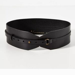 Anthropologie Black Leather Belt